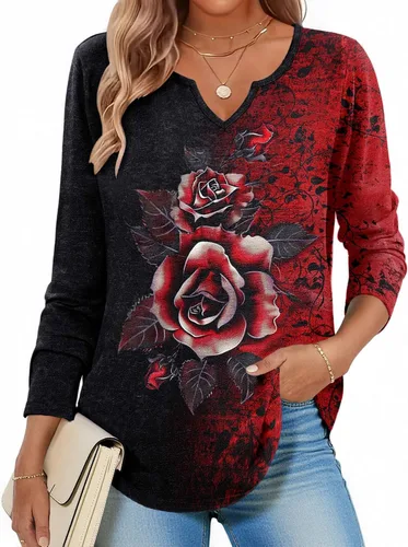 Vista 16 de Zeagoo Camisas de manga larga para mujer, blusas casuales con cuello en V