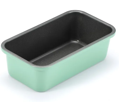 Vista 4 de Monfish Moldes de pan para hornear en casa, 2 moldes de acero al carbono de 1 libra, verde romero de 9 x 5 pulgadas, molde antiadherente para pan