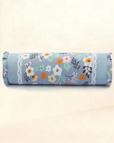 Vista 11 de Almohada cervical de trigo sarraceno para dormir, almohada ajustable para alivio del cuello con funda de almohada lavable, cojín cilíndrico redondo