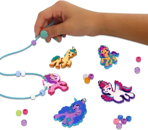 Vista 3 de Tara Toy My Little Pony: A New Generation - Actividad para hacer collares, multicolor Crea 5 collares con cuentas de colores y dijes de goma