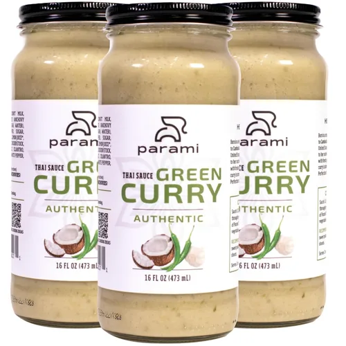 Vista 32 de Parami Salsa de curry tailandés tamaño 16 onzas (sin gluten, sin lácteos, sin nueces) (paquete de 1, verde)