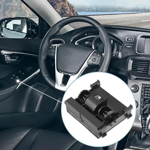 Vista 8 de X AUTOHAUX Interruptor de techo corredizo de consola superior de ventana trasera 9L3Z-15B691-AA para Ford F-150 2009-2017 para Ford F-250 F-350