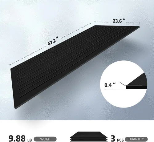 Vista 3 de UMIACOUSTICS Paquete de 3 paneles acústicos grandes absorbentes de sonido, paneles acústicos ignífugos de 48 x 24 x 0.4 pulgadas, paneles