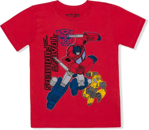 Vista 2 de Transformers Hasbro Boys 3 Pack Short Sleeve T-Shirts for Little Kids BlueYellowRed