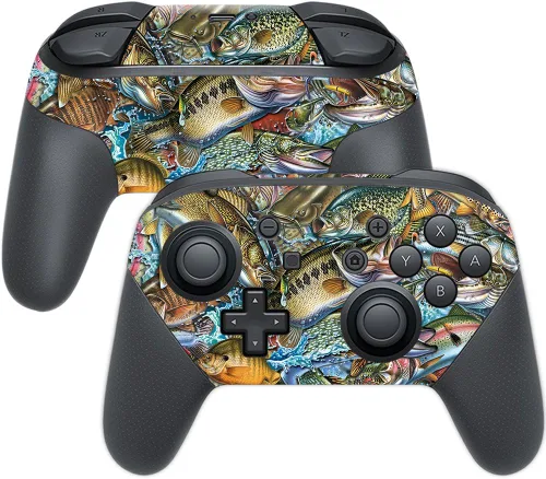 Vista 21 de MightySkins Skin compatible con Nintendo Switch Pro Controller - Negro abstracto Funda protectora de vinilo duradera y única Fácil de aplicar