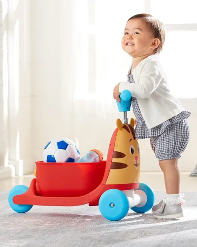 Vista 5 de Skip Hop Andador de actividad con empuje 3 en 1 para bebés a scooter para niños pequeños, Daniel Tiger