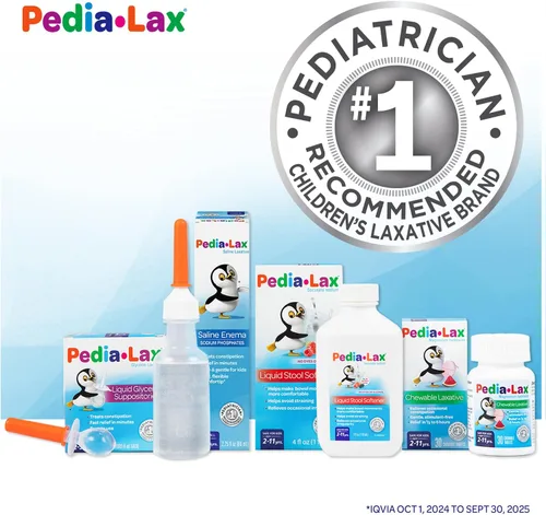 Vista 6 de Pedia-Lax Supositorios líquidos de glicerina para niños de 2 a 5 años, laxante suave para aliviar el estreñimiento para niños, 6 unidades, paquete