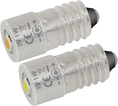 Vista 4 de DERA Bombillas LED de repuesto para linterna LED con base E10, pieza de repuesto de 1 W 3 V para 3 4 5 6 celdas D/C para mini lámpara de faros