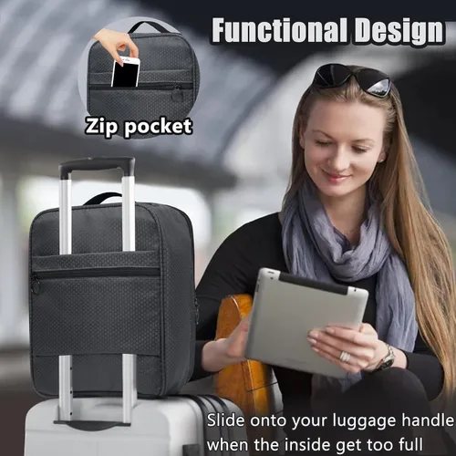 Vista 6 de Aosbos Bolsa de zapatos portátil de viaje, bolsa de almacenamiento de zapatos, cubos de embalaje para viajes, fin de semana, gimnasio, accesorios