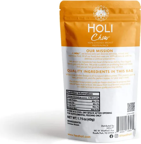 Vista 6 de HOLI Alimento para perros liofilizado - Paquete de 3 unidades de 2 onzas (hígado de res, pechuga de pollo, salmón) Mezcla en potenciador de sabor