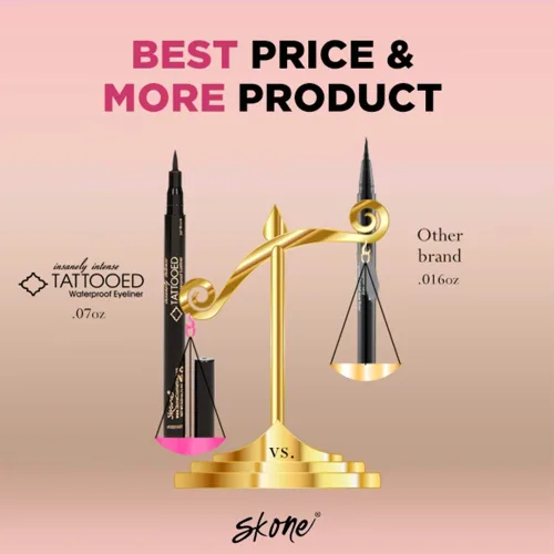 Vista 8 de Skone Cosmetics Insanely Intense - Delineador de ojos tatuado - Juego de 5 piezas - Delineador líquido impermeable, a prueba de sudor, a prueba