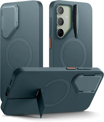 Vista 47 de SURITCH Funda para teléfono Samsung Galaxy S26 Plus, cubierta protectora magnética con cubierta de cámara y soporte de metal ajustable para Galaxy