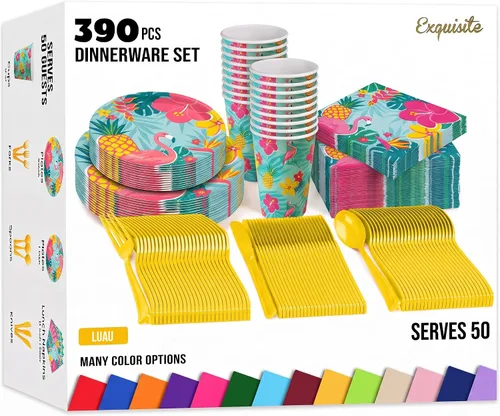 Vista 12 de Juego de 390 platos y servilletas del 4 de julio, platos de papel del 4 de 4 de julio 2