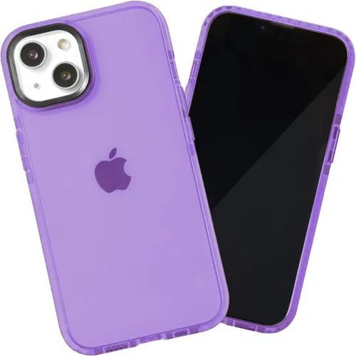 Vista 8 de SteepLab Funda de barrera para iPhone 13, protección de 360 grados que absorbe impactos con bisel elevado y colores llamativos (cielo azul brillante)