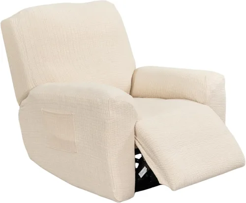 Vista 9 de Eco-Ancheng Fundas reclinables de 4 piezas, fundas para sillas reclinables, fundas elásticas para sofá reclinable, fundas ajustables