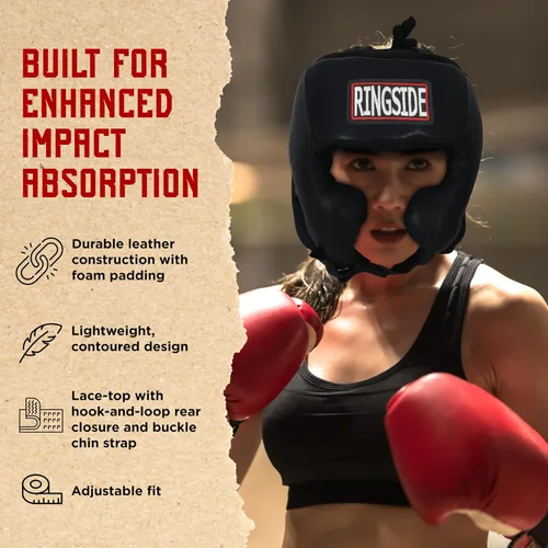 Vista 5 de Ringside, Muay Thai, MMA, casco con protección para enfrentamiento de boxeo con laterales
