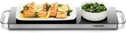 Vista 5 de CHEFMAN Freidora de aire digital multifuncional+asador, deshidratador y elemento calefactor de placa de calentamiento eléctrica larga, comida