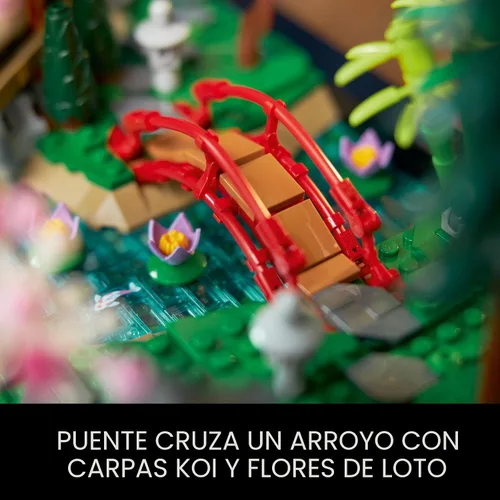 Vista 4 de LEGO Icons Tranquil Garden Building Set – Kit detallado de jardín zen japonés para adultos, mayores de 18 años – Regalo para cumpleaños – Juego
