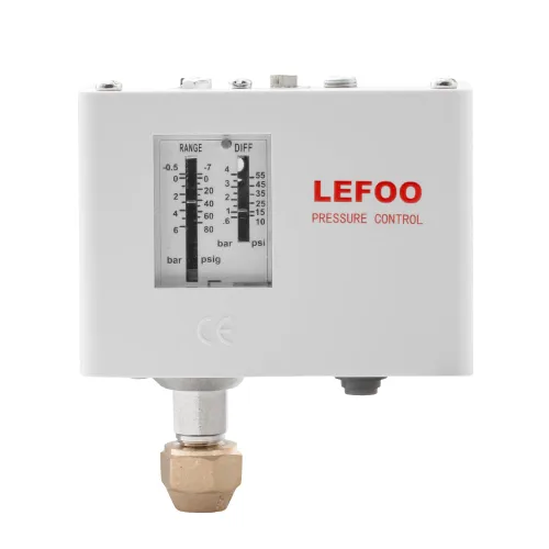 Vista 2 de LEFOO LF5506 Controlador de presión electrónico ajustable único HVAC Interruptor de presión de caldera de vapor Interruptor de presión de bomba