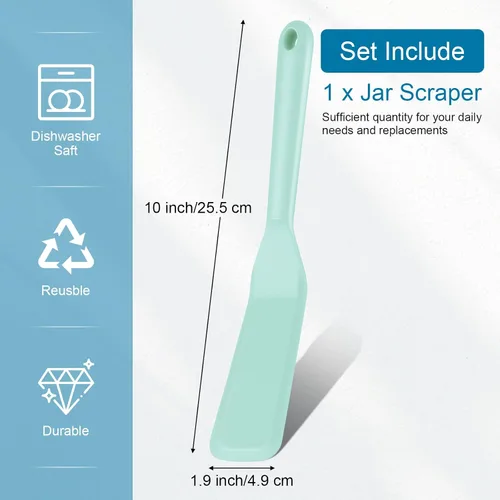 Vista 3 de Espátula de crepé estrecha de silicona fina espátula tortilla volteadora multifuncional larga resistente al calor para cocinar panqueques
