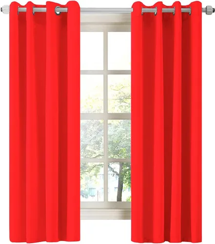 Vista 124 de LA PALMA Cortinas opacas con aislamiento térmico y ojales, para sala de estar, dormitorio, paquete de 2 paneles