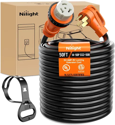 Vista 32 de Nilight Cable de Extensión para Secadora EV de 15 Pies 3 Clavijas 30 Amperios NEMA 10-30P 10-30R Cable de Extensiones Antiguas Servicio Pesado