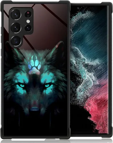 Vista 9 de CARLOCA Funda compatible con Samsung Galaxy S23 Plus, diseño gráfico de identidad negro espiritual lobo, a prueba de golpes, antiarañazos