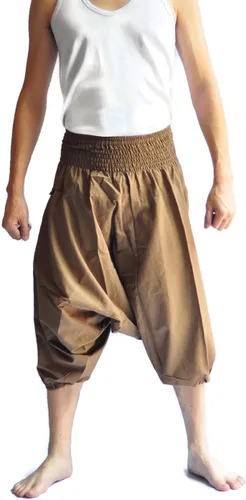 Vista 6 de Siam Trendy Pantalones de estilo japonés para hombre Talla única Todos Marrón Negro