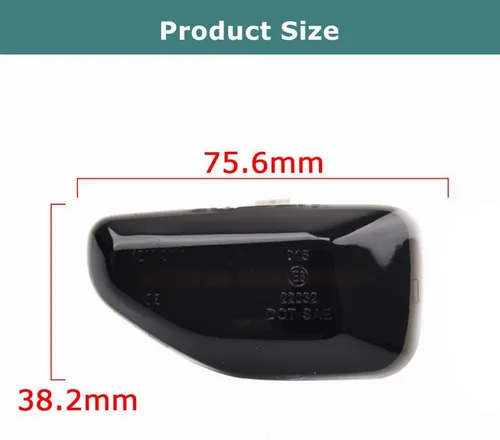 Vista 5 de Marcador lateral LED ámbar secuencial de señal de giro transparente de repuesto para Logan MCV II Sandero Stepway II 2012-2020 para Duster II Negro