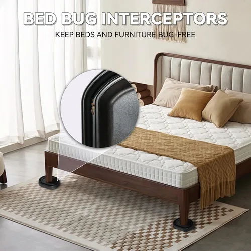 Vista 6 de Interceptores de chinches Trampas para interceptar chinches Trampa para insectos Trampa de insectos, monitor y detector para patas de cama