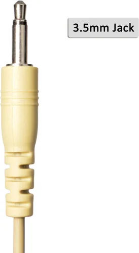 Vista 2 de HYS Vigilancia de 0.138 in solo escucha con tubo acústico, auriculares de tubo acústico de 1 cable para conector de audio de 0.138 in, solo recibe