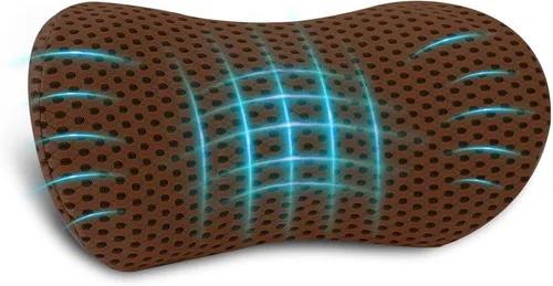 Vista 14 de Almohada lumbar, almohada de apoyo lumbar de espuma viscoelástica para silla de oficina y asiento de automóvil, almohada de apoyo para aliviar