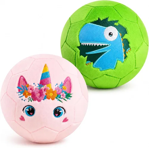 Vista 7 de Balón de fútbol interior para niños pequeños, juguetes de peluche suaves de 7.8 pulgadas, pelota de juego inflable con bomba para bebés y niños