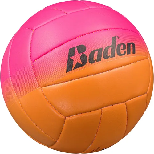 Vista 5 de Baden Fun Design Official Size & Weight Indoor & Outdoor Volleyball Bright & Beachy! Soft Touch Synthetic Leather, Durable Stitching All Ages