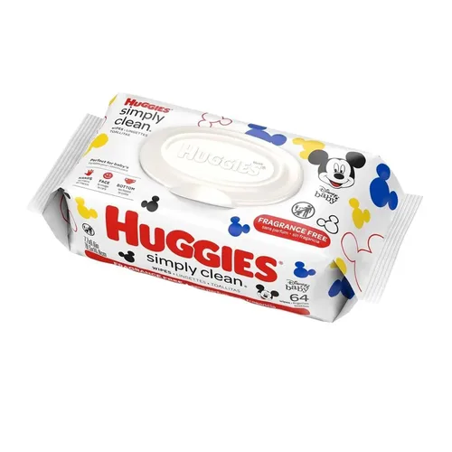 Vista 2 de Huggies Toallitas para bebé Simply Clean sin fragancia (paquete de 2)