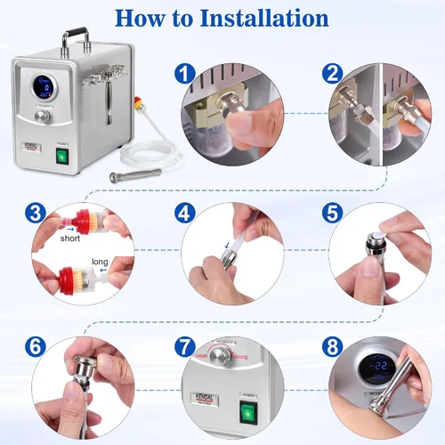 Vista 4 de Kendal Máquina profesional de Microdermabrasion del diamante, equipo facial del cuidado de piel de Dermobrasion con pantalla digital también bueno