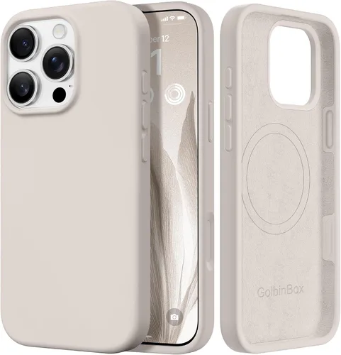 Vista 54 de GolbinBox Funda magnética para iPhone 17, compatible con MagSafe, cubierta de silicona integrada para control de cámara, funda de silicona líquida a