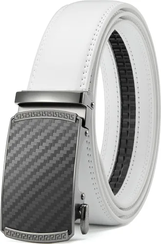 Vista 40 de CHAOREN Cinturón para hombre de cuero con trinquete - Ajuste personalizable, estilo sin esfuerzo (35 mm)