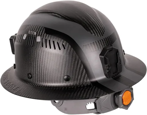 Vista 6 de Klein Tools 60514 Casco duro, ala completa de fibra de carbono serie K12, linterna frontal recargable, ventilada, clase C, tipo 1, Spartan