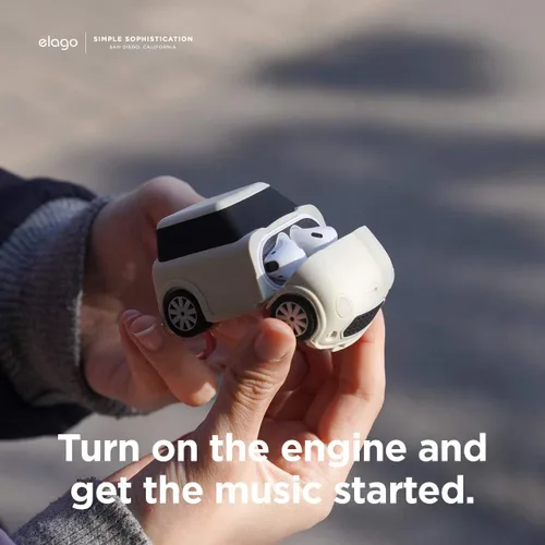 Vista 6 de elago - Funda para AirPods de coche con llavero compatible con Apple Airpods 2 y 1