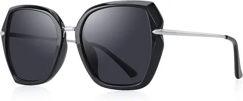 Vista 12 de Lentes de sol polarizados para mujer, con protección UV400, anteojos de moda Negro