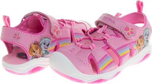 Vista 4 de Nickelodeon Zapatos iluminados de Paw Patrol para niñas, sandalias de verano, zapatos de agua para niños, Skye Everest, correa ajustable para playa