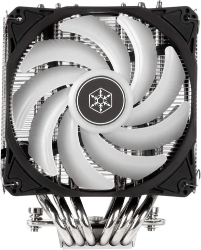 Vista 6 de Silverstone Technology Hydrogon D120 ARGB Enfriador de CPU de doble torre, HYD120-ARGB, ahora con soporte LGA1700 y LGA1851