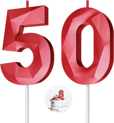 Vista 35 de Velas de cumpleaños con números (0 velas negras), forma de diamante 3D, decoración de pastel de feliz cumpleaños para niños y hombres, cumpleaños