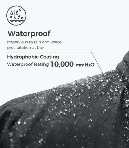 Vista 5 de Wantdo Chaqueta cálida de invierno con capucha para hombre, abrigo impermeable para snowboard
