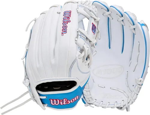 Vista 8 de Wilson 2026 A1000 - Guantes de lanzamiento rápido para interior y exterior Fastpitch Blanco/Espuma de mar/Negro