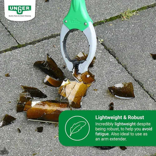 Vista 2 de Unger NT080 Brazo extensible para agarre inteligente, gatillo en el mango, 32in, aluminio/color verde