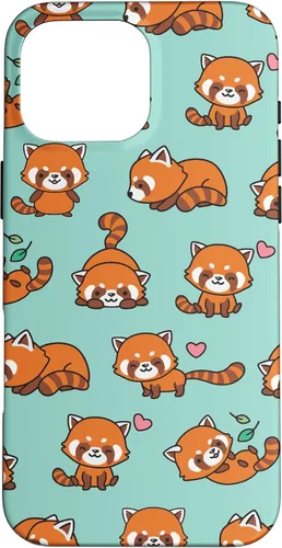 Vista 19 de Cute Funny Kawaii Womens Girls Kids Red Panda Lover Pattern Case for iPhone 17