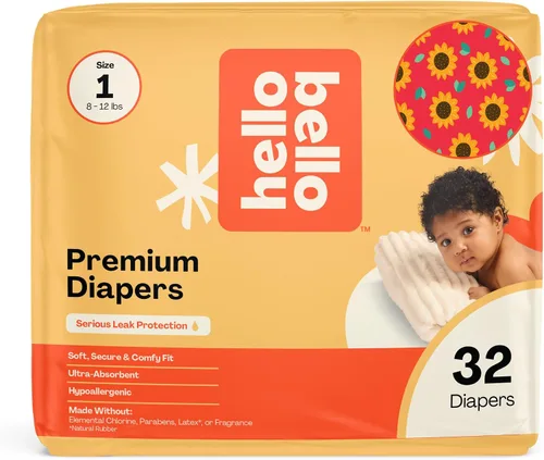 Vista 17 de Hello Bello Premium Pañales para bebé talla 1, 32 unidades de pañales desechables, extra absorbentes, hipoalergénicos con ajuste cómodo y seguro