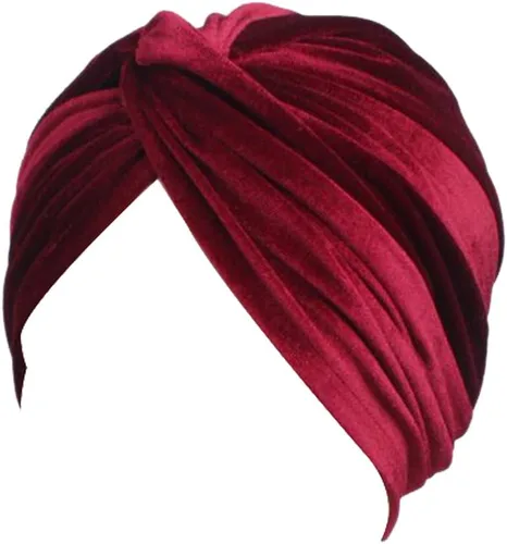 Vista 8 de DECOU Sombrero de gorra StrecthTurban con pliegues de color brillante Negro
